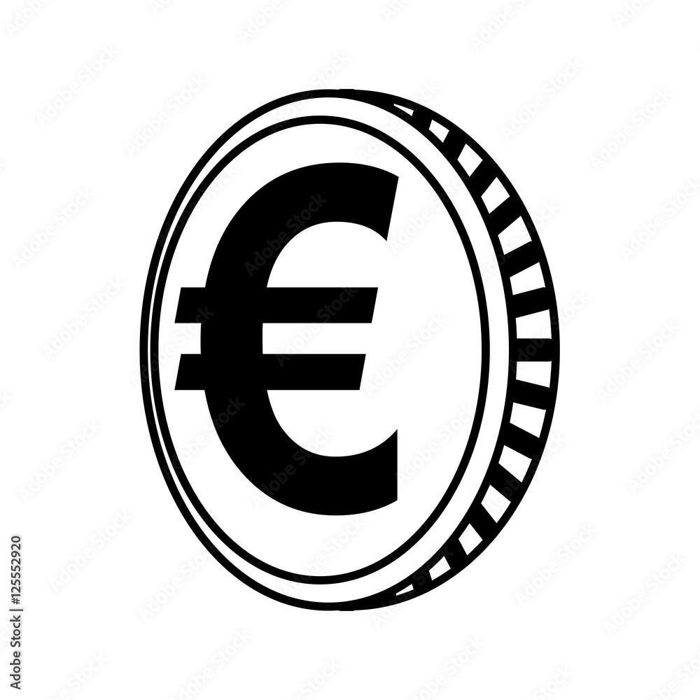 coin euro isolated icon vector illustration design coin euro isolated icon vector illustration design