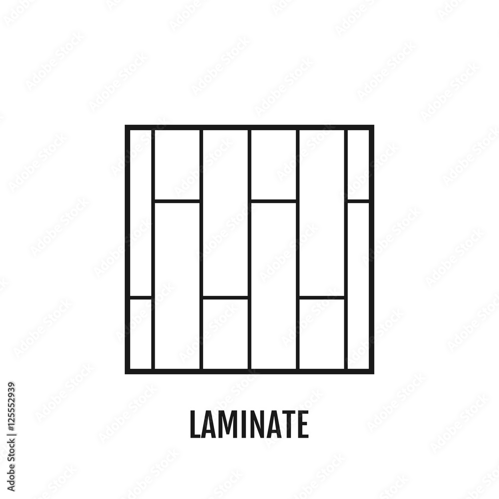 Flat icon of laminate. Finishing materials, floor coverings. Vector illustration Flat icon of laminate. Finishing materials, floor coverings. Vector illustration