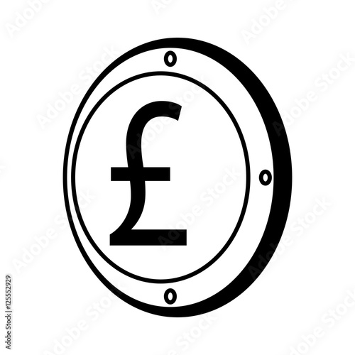 pound sterling coin isolated icon vector illustration design