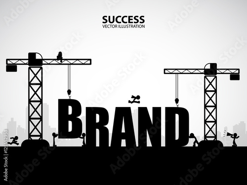 Design brand building concept, vector illustration.