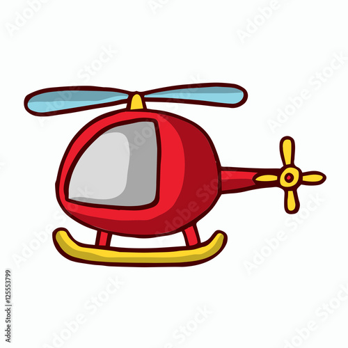 Red helicopter kid T-shirt design