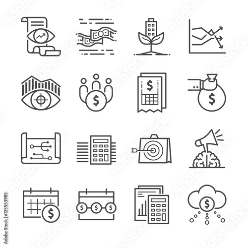 Business finance icons