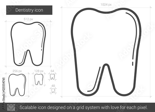 Dentistry line icon.