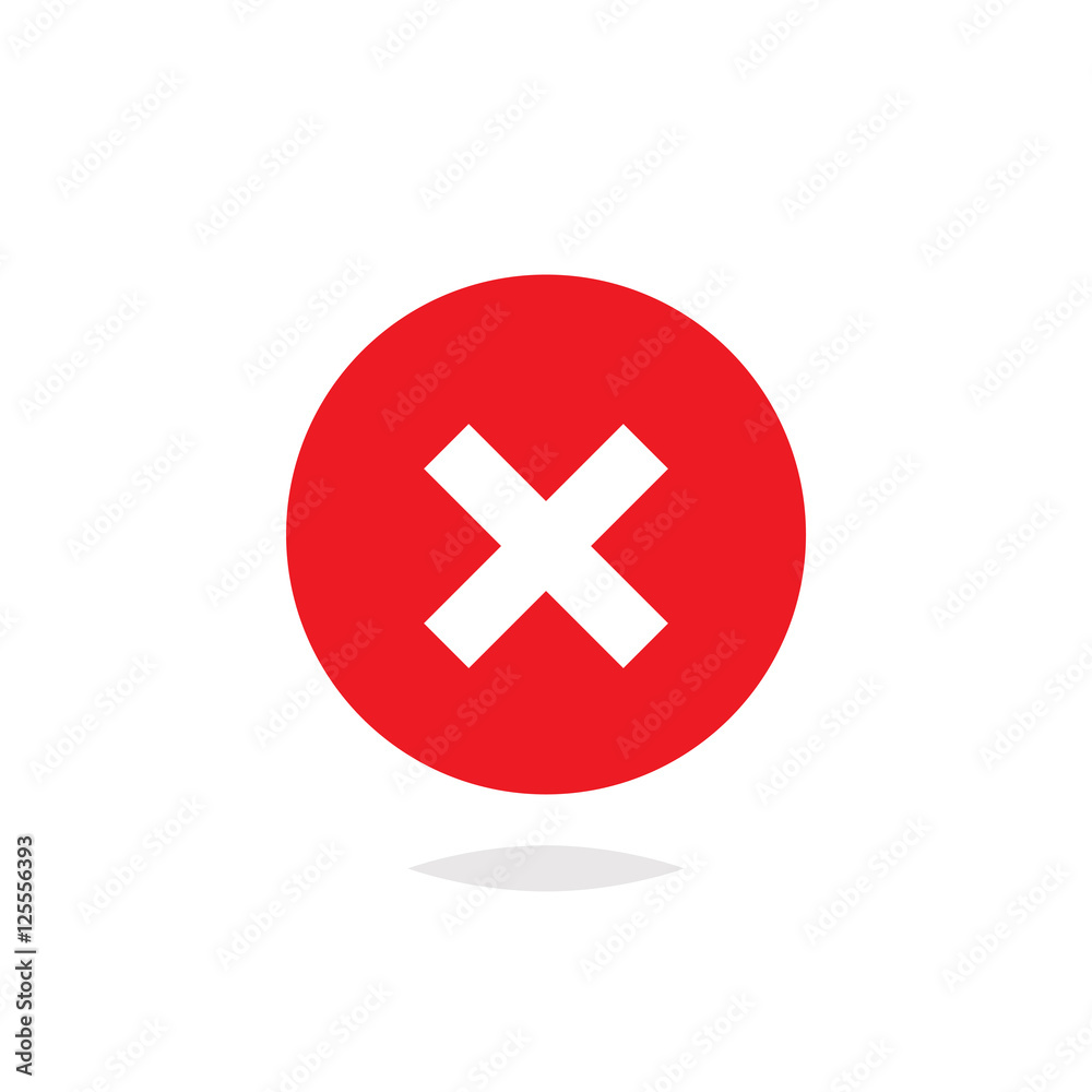 Red X mark, wrong,cancel,incorect,or close icon vector isolated Red X mark, wrong,cancel,incorect,or close icon vector isolated