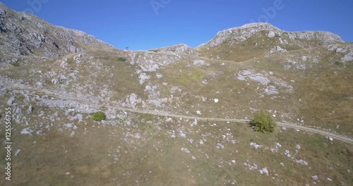 Aerial, Mountainous And Stony Landscape At Kuck Mountains, Montenegro photo