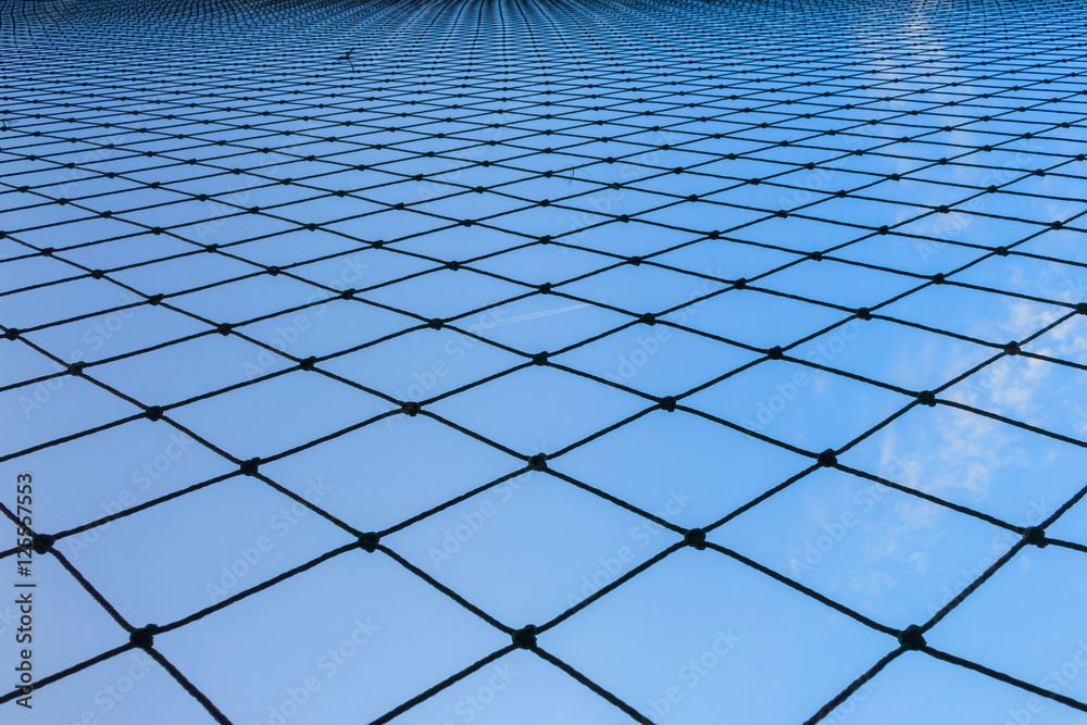 net and blue sky, texture of net net and blue sky, texture of net