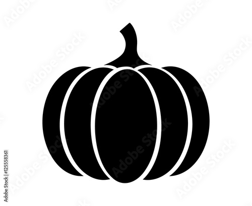 Pumpkin - squash for Halloween or Thanksgiving flat icon for apps and websites