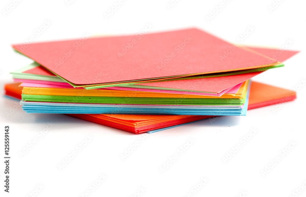 Blank Note papers on white background Blank Note papers on white background