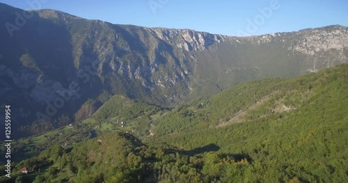 Aerial, Mountainous Forest, Autumn, Montenegro photo