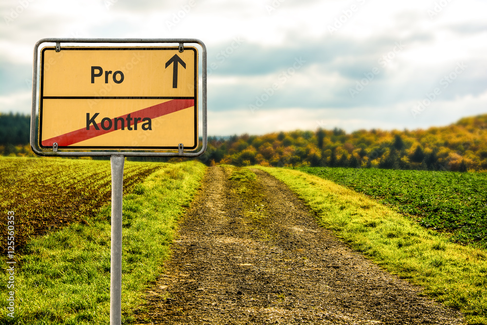 Obraz premium Schild 174 - Kontra