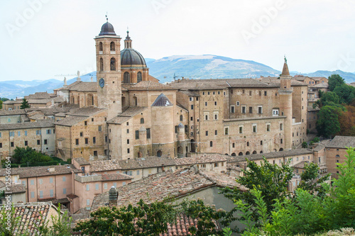 Landscape of Urbino, with Palazzo ducale 