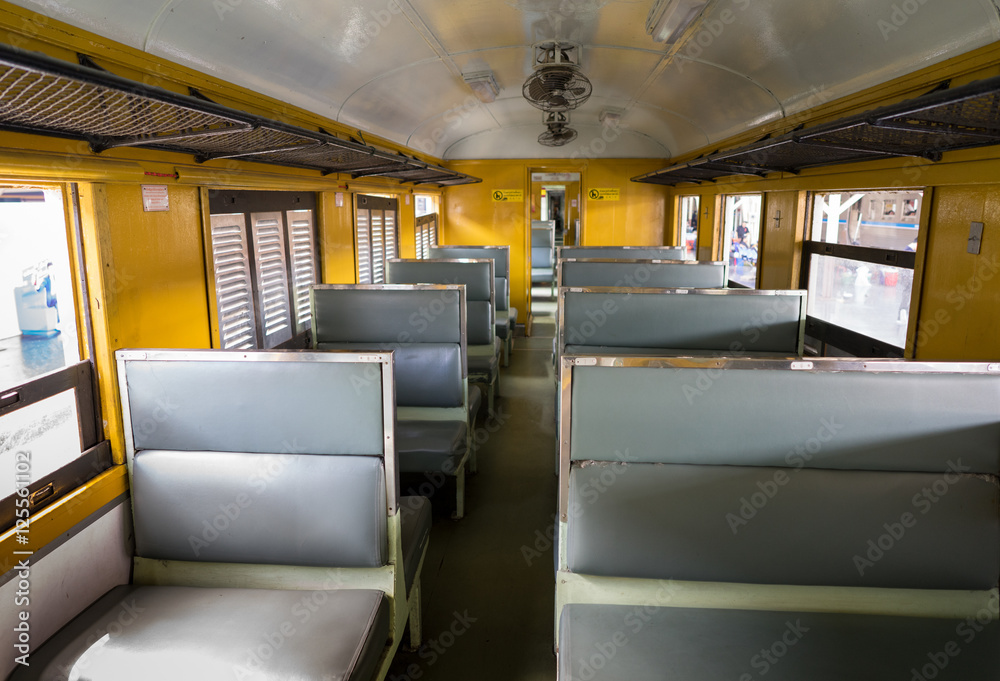 inside of the train inside of the train