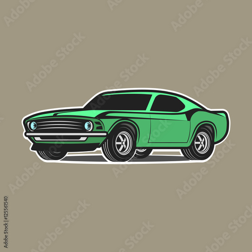 Cartoon Car Isolated on White Background.