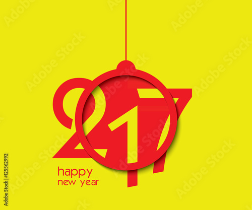 2017 creative design for new year card or flyers, invitation