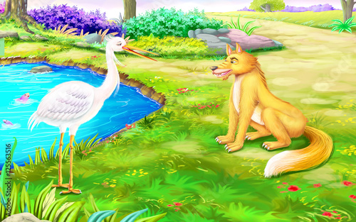 The wolf and the crane stor...