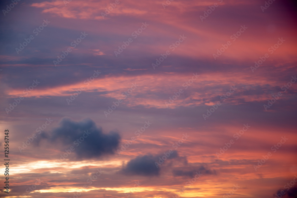 sunset with clouds