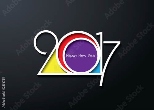 2017 new year creative design background for your greetings card