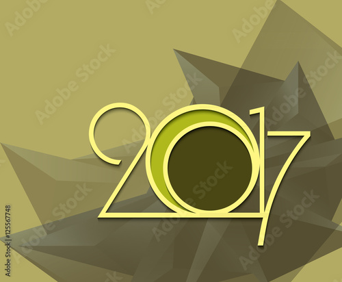 2017 new year creative design on abstract background