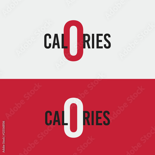 vector logo, icon, zero calories, Diet, health