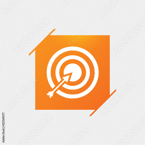Target aim sign icon. Darts board symbol.