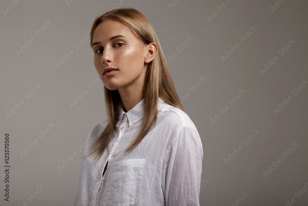 woman's portrait about ideal skin and straight healthy shiny hai woman's portrait about ideal skin and straight healthy shiny hai