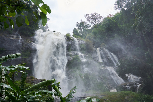 a strong waterfall in the northern part of Thailand