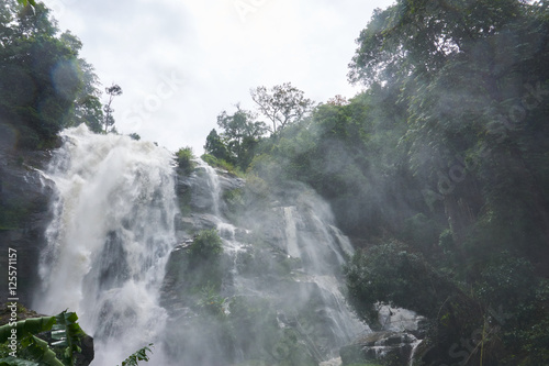 a strong waterfall in the northern part of Thailand