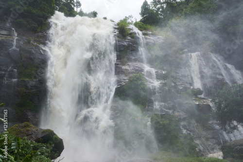 a strong waterfall in the northern part of Thailand