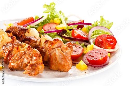 Kebabs - grilled meat and vegetables  © Jacek Chabraszewski