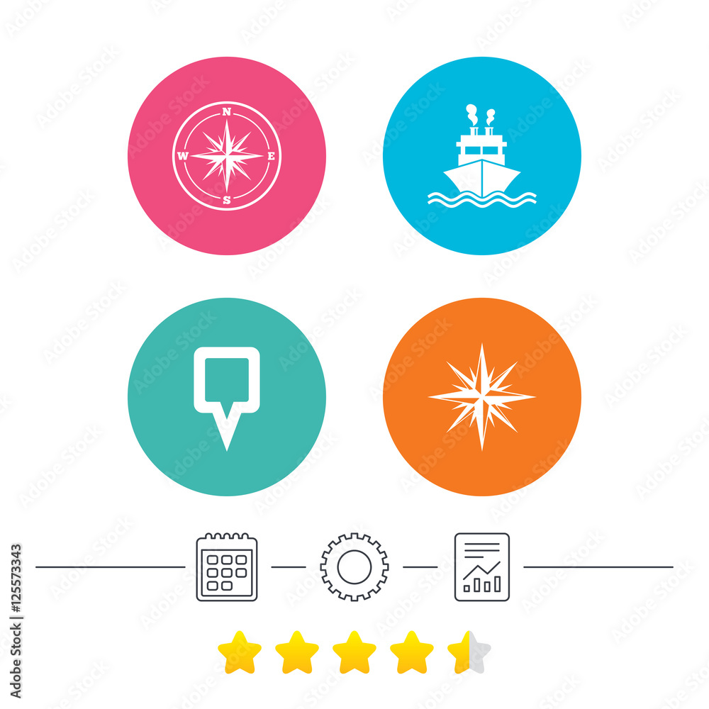 Windrose navigation compass, shipping delivery. Windrose navigation compass, shipping delivery.
