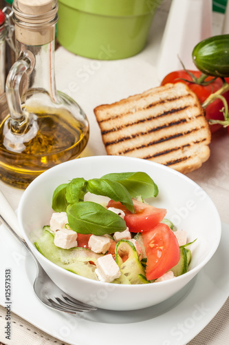 Fresh mediterranean salad. photo