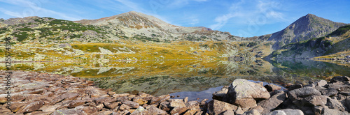 Mountain glaciar lake landscape panorama