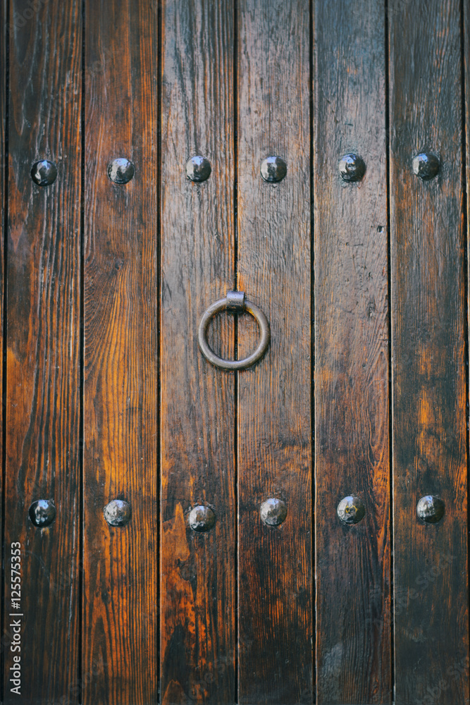 Fototapeta premium Gate of wooden medieval