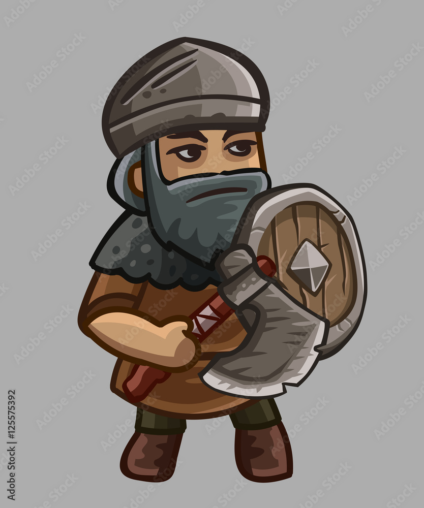 Warrior cartoon character Warrior cartoon character