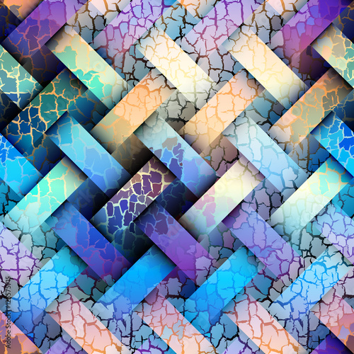 Bilde på lerret Geometric pattern with grunge effect.