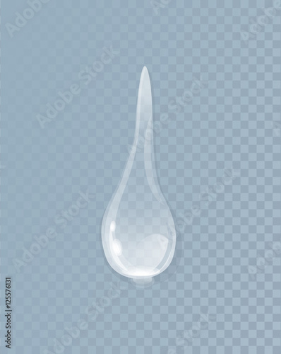 Water Liquid Drop Isolated on Transparent