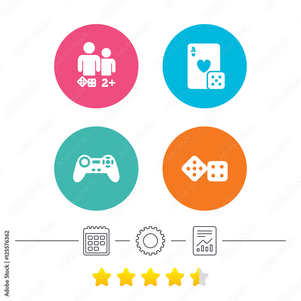 Gamer icons. Board games players. Gamer icons. Board games players.