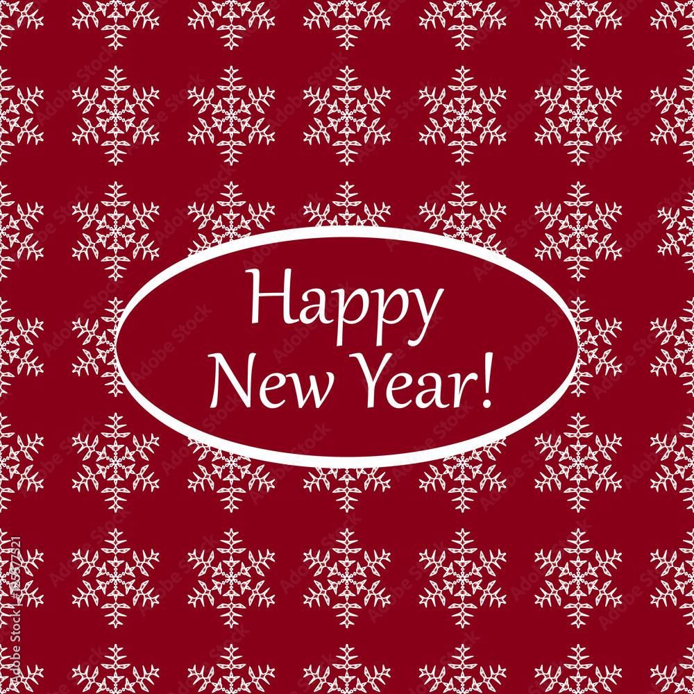 Snowflakes vector background. Happy New Year background. Happy New Year card.