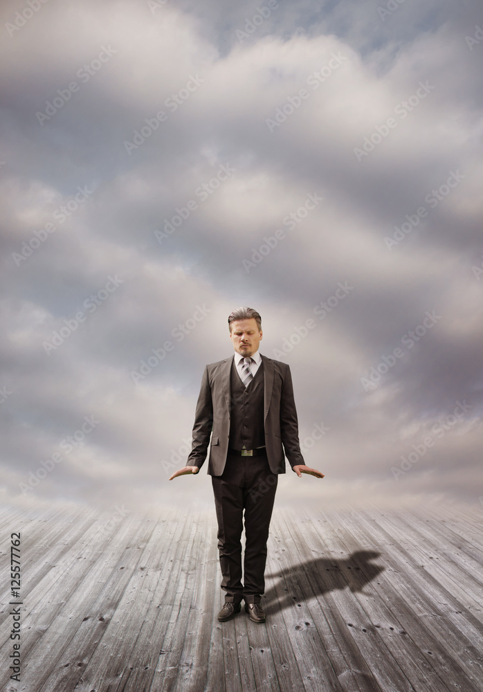 Businessman Concentrating - Concentration Concept Businessman Concentrating - Concentration Concept