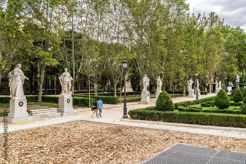 Statues of Gothic kings. Plaza de Oriente. Madrid, Spain. photo
