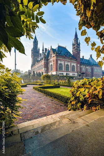 Beautiful building and most visited building in The Hague at Autumn season photo