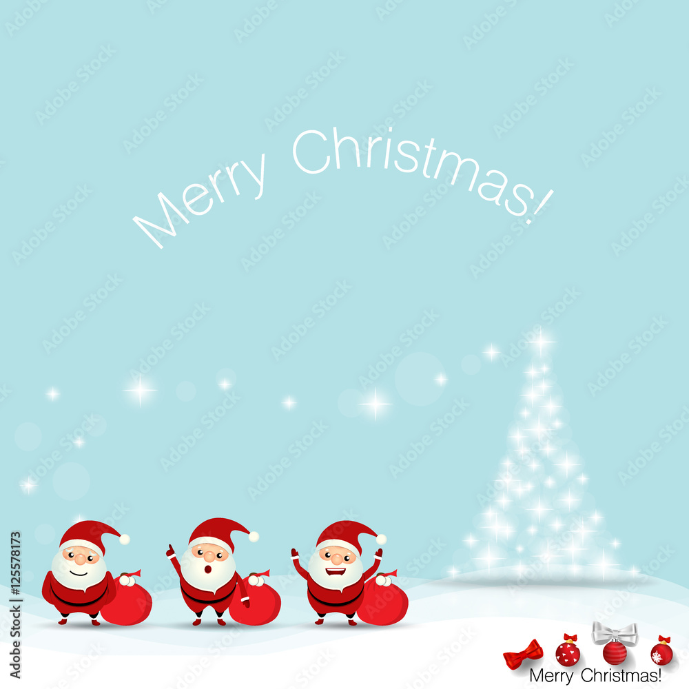 Christmas Greeting Card with Christmas Santa Claus. Vector illus Christmas Greeting Card with Christmas Santa Claus. Vector illus