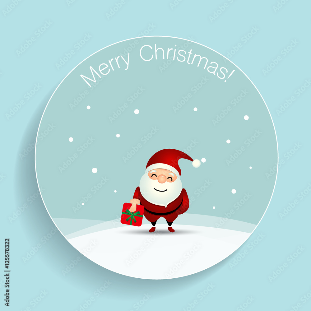 Christmas Greeting Card with Christmas Santa Claus. Vector illus Christmas Greeting Card with Christmas Santa Claus. Vector illus