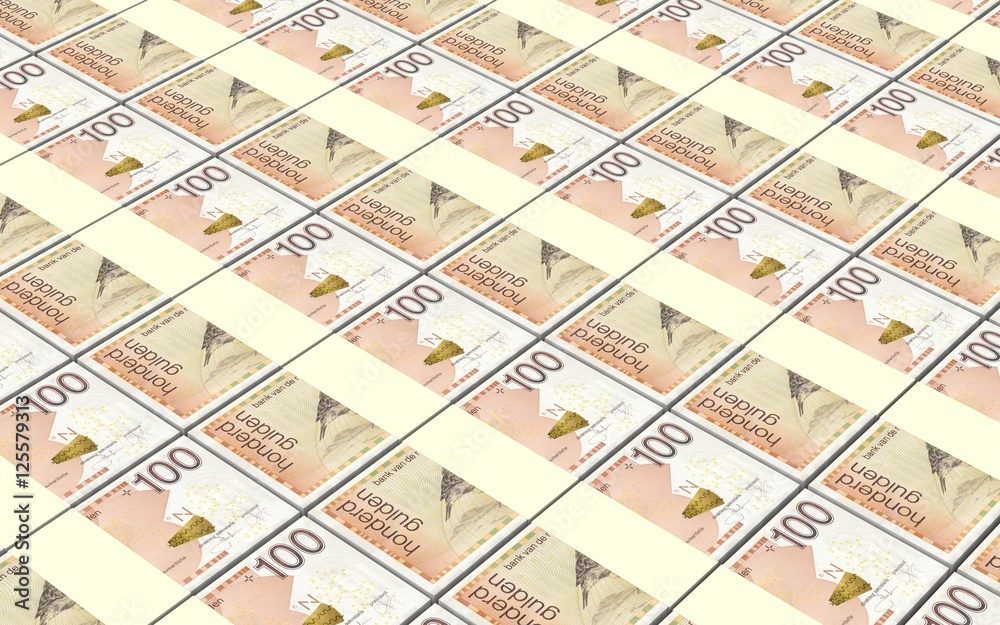 Netherlands Antillean guilder bills stacks background. 3D illustration. Netherlands Antillean guilder bills stacks background. 3D illustration.
