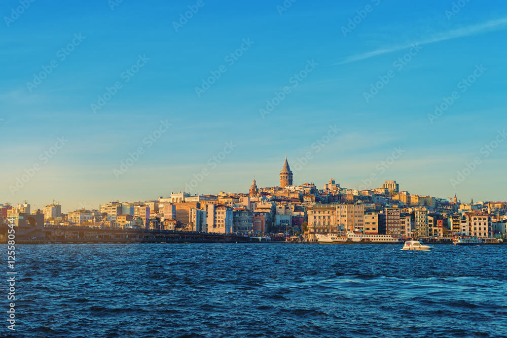 Cityscape with Galata Tower