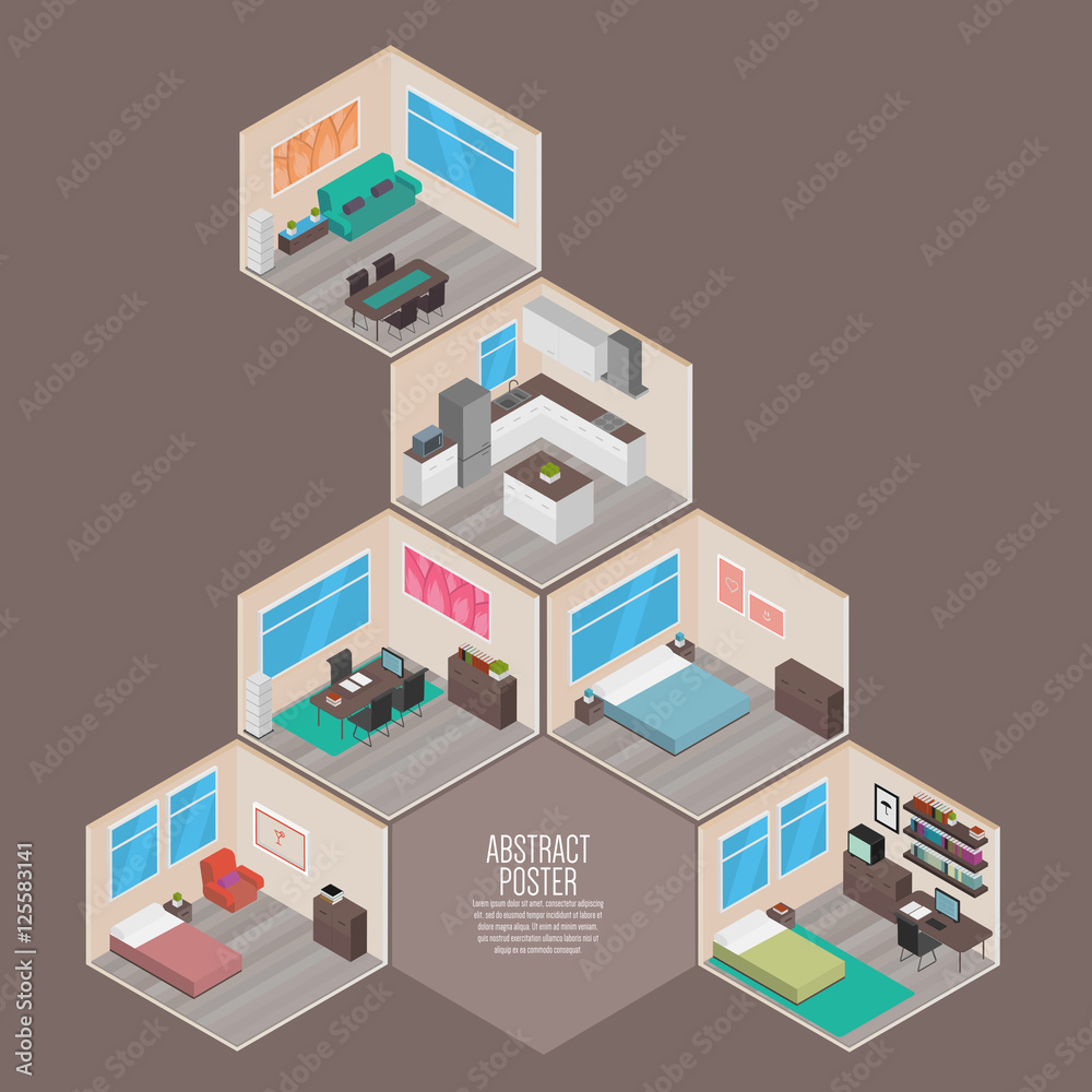 Isometric houses Isometric houses