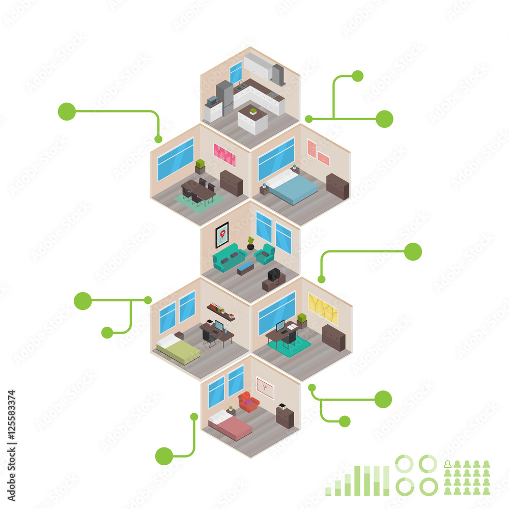 Isometric houses Isometric houses