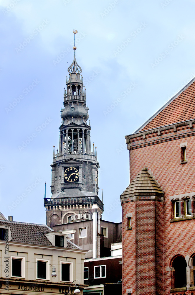 Obraz premium Clock Tower of Amsterdam, Netherlands