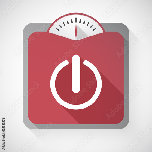 Long shadow weight scale with an off button