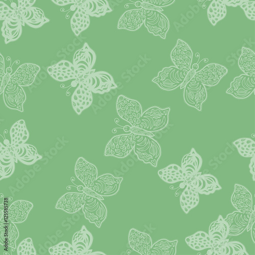 Seamless butterflies pattern. Vector illustration